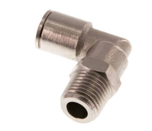 8mm x R1/4'' 90deg Winkel-Steckverschraubung mit Außengewinde Messing NBR drehbar [2 Stück]