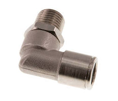 10mm x R1/4'' 90deg Winkel-Steckverschraubung mit Außengewinde Messing NBR drehbar [2 Stück]