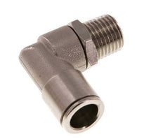 10mm x R1/4'' 90deg Winkel-Steckverschraubung mit Außengewinde Messing NBR drehbar [2 Stück]