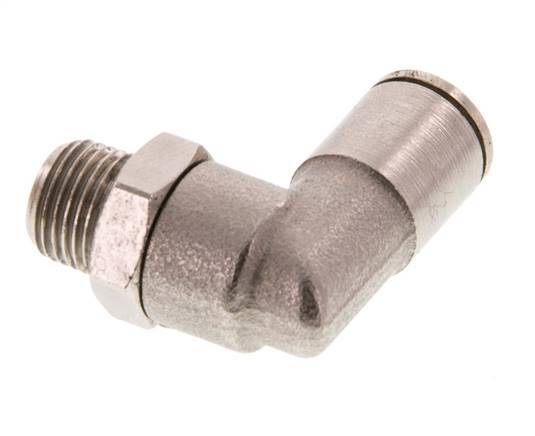 6mm x R1/8'' 90deg Winkel Steckverschraubung mit Außengewinde Messing FKM drehbar [2 Stück]