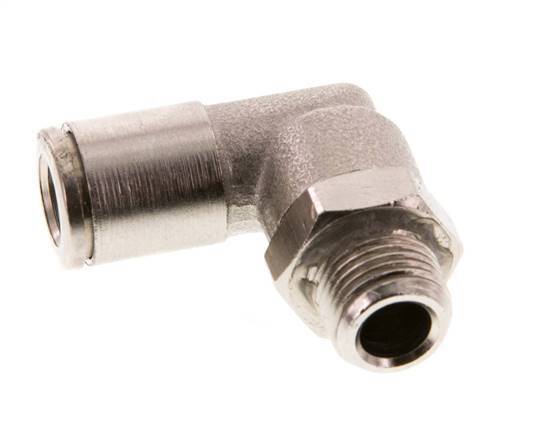 6mm x R1/8'' 90deg Winkel Steckverschraubung mit Außengewinde Messing FKM drehbar [2 Stück]