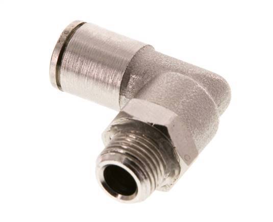 6mm x R1/8'' 90deg Winkel Steckverschraubung mit Außengewinde Messing FKM drehbar [2 Stück]