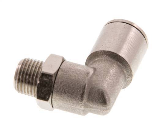 8mm x R1/8'' 90deg Winkel Steckverschraubung mit Außengewinde Messing FKM drehbar [2 Stück]