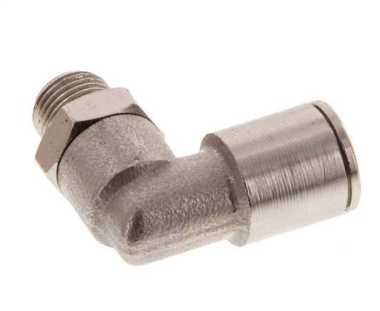 8mm x R1/8'' 90deg Winkel Steckverschraubung mit Außengewinde Messing FKM drehbar [2 Stück]