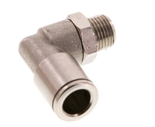 8mm x R1/8'' 90deg Winkel Steckverschraubung mit Außengewinde Messing FKM drehbar [2 Stück]