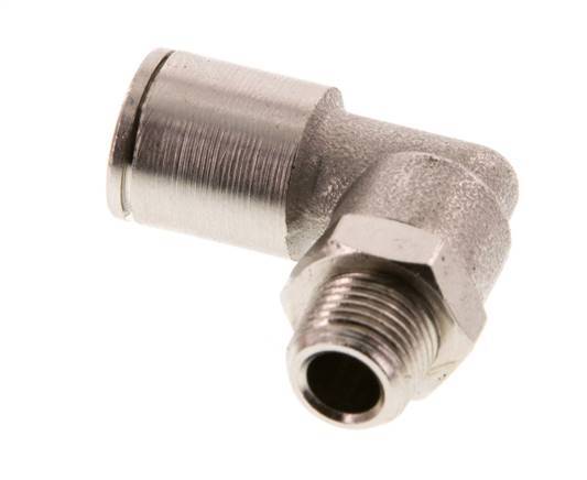 8mm x R1/8'' 90deg Winkel Steckverschraubung mit Außengewinde Messing FKM drehbar [2 Stück]