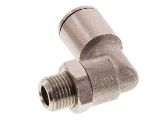 8mm x R1/8'' 90deg Winkel Steckverschraubung mit Außengewinde Messing FKM drehbar [2 Stück]