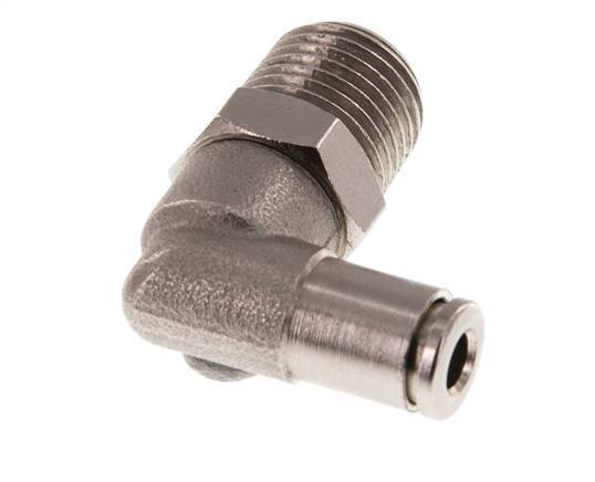 4mm x R1/4'' 90deg Winkel-Steckverschraubung mit Außengewinde Messing FKM drehbar [2 Stück]