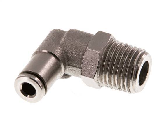 4mm x R1/4'' 90deg Winkel-Steckverschraubung mit Außengewinde Messing FKM drehbar [2 Stück]