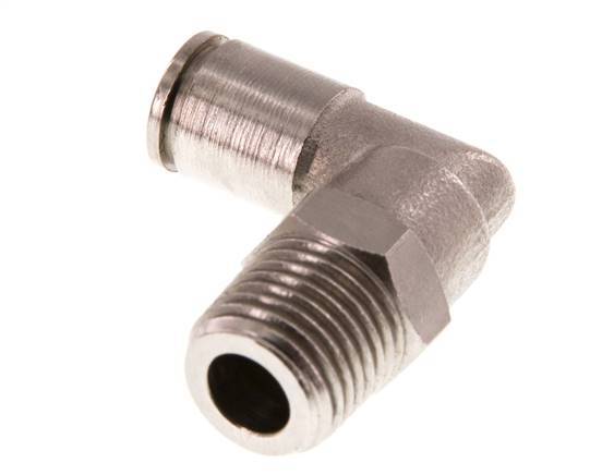 6mm x R1/4'' 90deg Ellbogen Steckfitting mit Außengewinde Messing FKM drehbar [2 Stück]