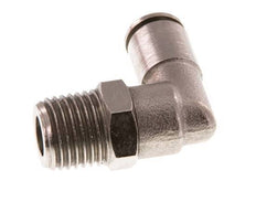 6mm x R1/4'' 90deg Ellbogen Steckfitting mit Außengewinde Messing FKM drehbar [2 Stück]