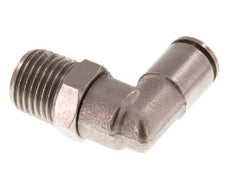 6mm x R1/4'' 90deg Ellbogen Steckfitting mit Außengewinde Messing FKM drehbar [2 Stück]