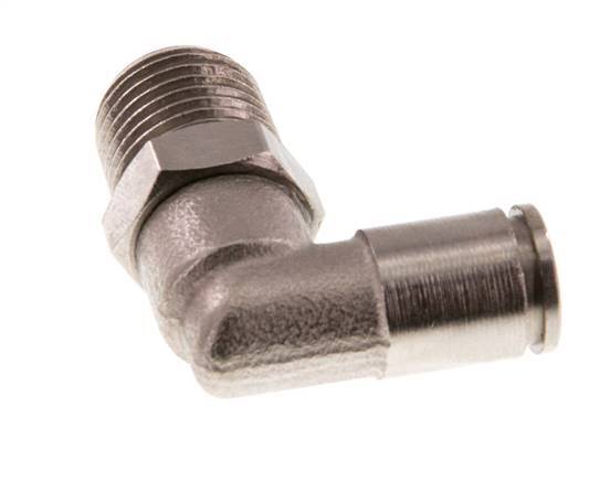 6mm x R1/4'' 90deg Ellbogen Steckfitting mit Außengewinde Messing FKM drehbar [2 Stück]