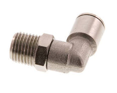 8mm x R1/4'' 90deg Elbow Push-in Fitting with Male Threads Brass FKM Rotatable [2 Pieces]