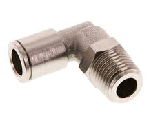 8mm x R1/4'' 90deg Ellbogen-Steckverschraubung mit Außengewinde Messing FKM drehbar [2 Stück]