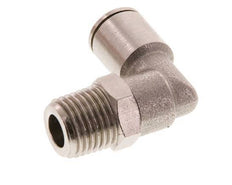 8mm x R1/4'' 90deg Ellbogen-Steckverschraubung mit Außengewinde Messing FKM drehbar [2 Stück]