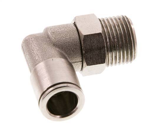 10mm x R3/8'' 90deg Winkel Steckverschraubung mit Außengewinde Messing FKM drehbar
