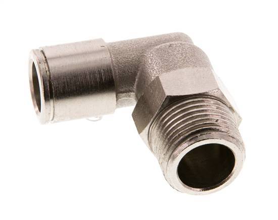 10mm x R3/8'' 90deg Winkel Steckverschraubung mit Außengewinde Messing FKM drehbar