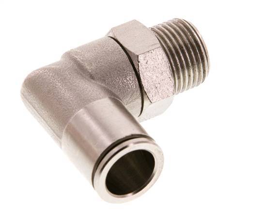 12mm x R3/8'' 90deg Winkel Steckverschraubung mit Außengewinde Messing FKM drehbar