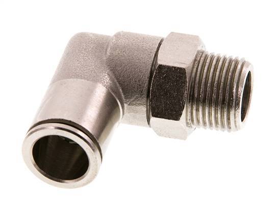 12mm x R3/8'' 90deg Winkel Steckverschraubung mit Außengewinde Messing FKM drehbar