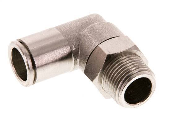 12mm x R3/8'' 90deg Winkel Steckverschraubung mit Außengewinde Messing FKM drehbar