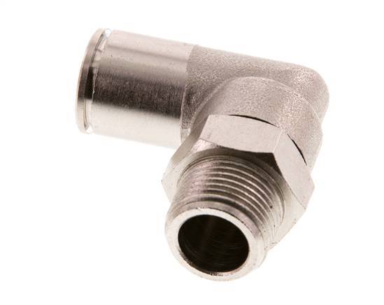 12mm x R3/8'' 90deg Winkel Steckverschraubung mit Außengewinde Messing FKM drehbar