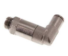 4mm x G1/8'' 90deg Elbow Push-in Fitting with Male Threads Brass NBR Long Sleeve Rotatable [2 Pieces]