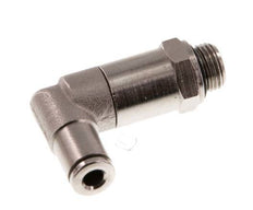 4mm x G1/8'' 90deg Winkel Steckverschraubung mit Außengewinde Messing NBR lange Hülse drehbar [2 Stück]