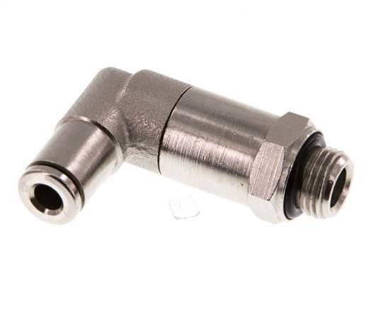 4mm x G1/8'' 90deg Winkel Steckverschraubung mit Außengewinde Messing NBR lange Hülse drehbar [2 Stück]