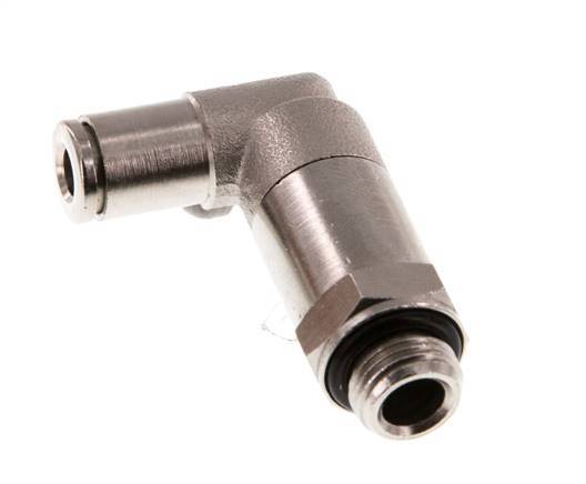 4mm x G1/8'' 90deg Winkel Steckverschraubung mit Außengewinde Messing NBR lange Hülse drehbar [2 Stück]