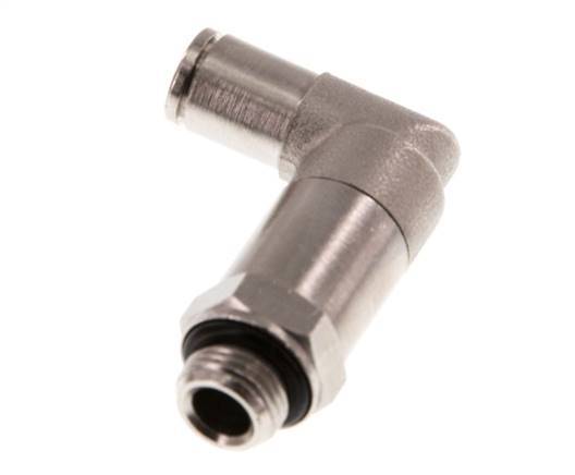 4mm x G1/8'' 90deg Winkel Steckverschraubung mit Außengewinde Messing NBR lange Hülse drehbar [2 Stück]