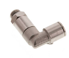 8mm x G1/8'' 90deg Winkel Steckverschraubung mit Außengewinde Messing NBR lange Hülse drehbar [2 Stück]