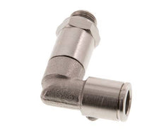 8mm x G1/8'' 90deg Winkel Steckverschraubung mit Außengewinde Messing NBR lange Hülse drehbar [2 Stück]