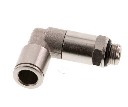 8mm x G1/8'' 90deg Winkel Steckverschraubung mit Außengewinde Messing NBR lange Hülse drehbar [2 Stück]