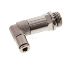 4mm x G1/4'' 90deg Elbow Push-in Fitting with Male Threads Brass NBR Long Sleeve Rotatable