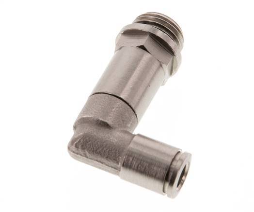 6mm x G1/4'' 90deg Winkel Steckverschraubung mit Außengewinde Messing NBR lange Hülse drehbar [2 Stück]