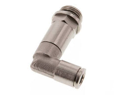 6mm x G1/4'' 90deg Winkel Steckverschraubung mit Außengewinde Messing NBR lange Hülse drehbar [2 Stück]