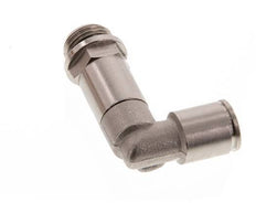 8mm x G1/4'' 90deg Winkel Steckverschraubung mit Außengewinde Messing NBR lange Hülse drehbar [2 Stück]