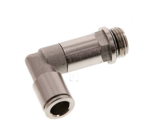 8mm x G1/4'' 90deg Winkel Steckverschraubung mit Außengewinde Messing NBR lange Hülse drehbar [2 Stück]