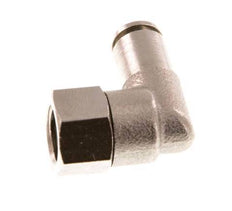 4mm x G1/8'' 90deg Elbow Push-in Fitting with Female Threads Brass NBR Rotatable [2 Pieces]