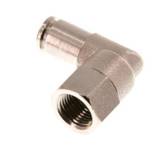 4mm x G1/8'' 90deg Elbow Push-in Fitting with Female Threads Brass NBR Rotatable [2 Pieces]