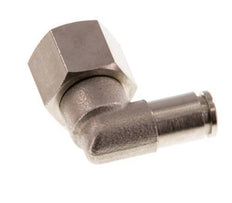 4mm x G1/4'' 90deg Elbow Push-in Fitting with Female Threads Brass NBR Rotatable [2 Pieces]