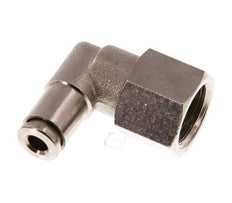 4mm x G1/4'' 90deg Elbow Push-in Fitting with Female Threads Brass NBR Rotatable [2 Pieces]