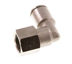 8mm x G1/4'' 90deg Elbow Push-in Fitting with Female Threads Brass NBR Rotatable [2 Pieces]