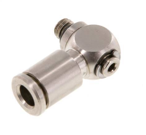 5mm x M 5 90 Grad Winkel L-Form Steckverschraubung mit Außengewinde Messing NBR drehbar