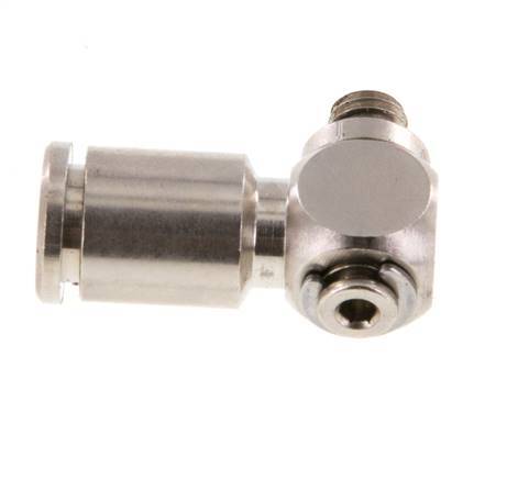 5mm x M 5 90 Grad Winkel L-Form Steckverschraubung mit Außengewinde Messing NBR drehbar