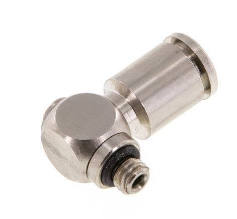 5mm x M 5 90 Grad Winkel L-Form Steckverschraubung mit Außengewinde Messing NBR drehbar