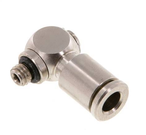 5mm x M 5 90 Grad Winkel L-Form Steckverschraubung mit Außengewinde Messing NBR drehbar