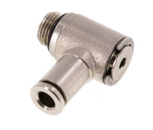 5mm x G1/8'' 90 Grad Winkel L-Form Steckverschraubung mit Außengewinde Messing NBR drehbar