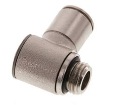 10mm x G1/4'' 90deg Elbow L-shape Push-in Fitting with Male Threads Brass NBR Rotatable